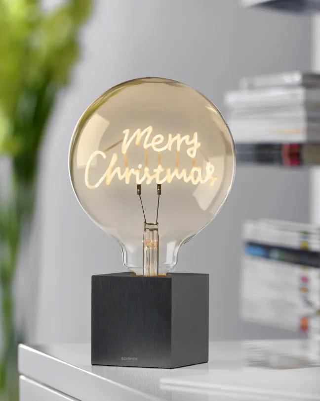 SOMPEX LED-Filament Leuchtmittel Merry Christmas Ø12,5cm