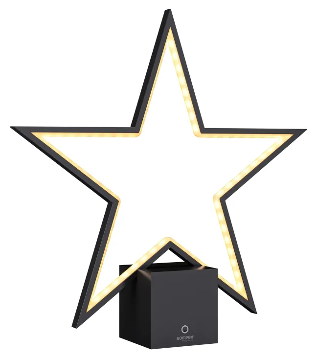 SOMPEX LUCY 2.0 Akku-Tischleuchte Stern 40cm schwarz