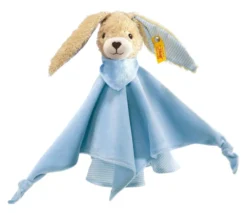 Steiff Hoppel Hase Schmusetuch 28cm blau 237478