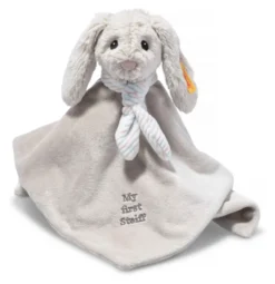 Steiff Hoppie Hase Schmusetuch 26cm hellgrau 242250
