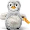 Steiff Lio Pinguin Greifling mit Rassel 11cm grau/weiß