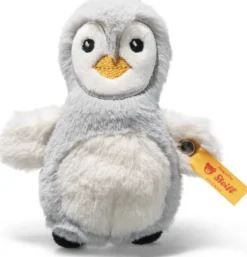 Steiff Lio Pinguin Greifling mit Rassel 11cm grau/weiß
