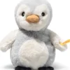 Steiff Lio Pinguin Rassel 14cm grau/weiß