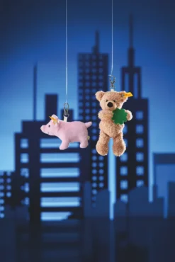Steiff Schlüsselanhänger Schwein 9cm rosa