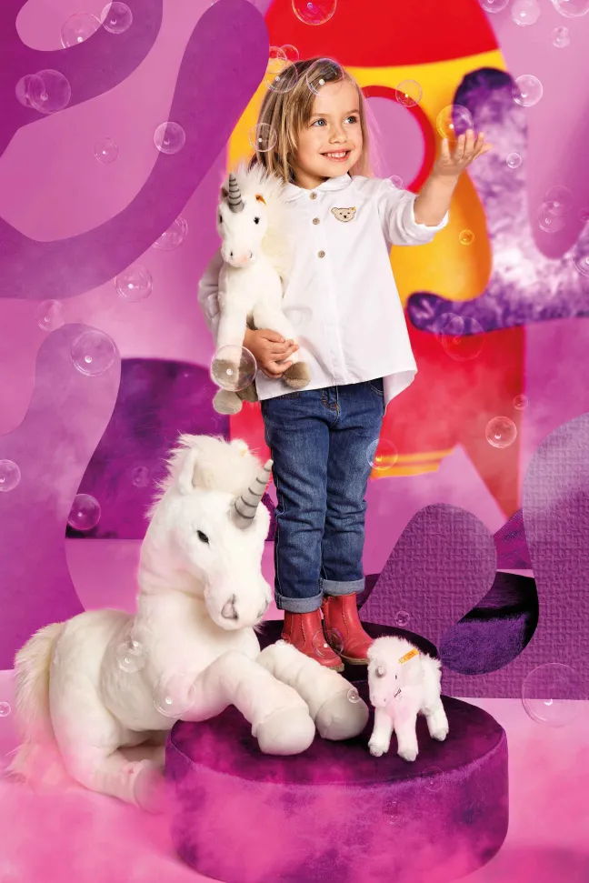 Steiff Starly Schlenker Einhorn 70cm weiß 15090