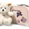 Steiff Teddybär Lotte 28cm weiß mit Koffer 111563