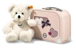 Steiff Teddybär Lotte 28cm weiß mit Koffer 111563