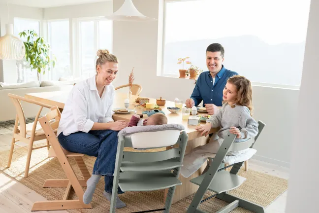 STOKKE® Aktions-Set Tripp Trapp® Storm grey + Babyset² Storm grey