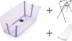 STOKKE® Flexi Bath® Babywanne Lavender mit Stand Untergestell und Newborn Support