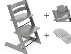 STOKKE® Mega Set Tripp Trapp® Storm grey + Babyset² Storm grey + Newbornset