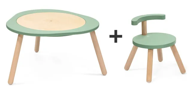 Stokke® MuTable™ V2 Tisch mit Stuhl Clover Green