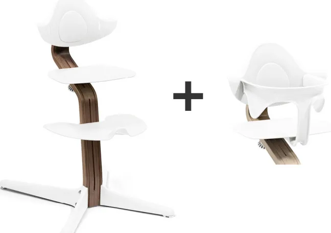 STOKKE® Nomi® Set Hochstuhl inkl. Babyset Walnuss weiß