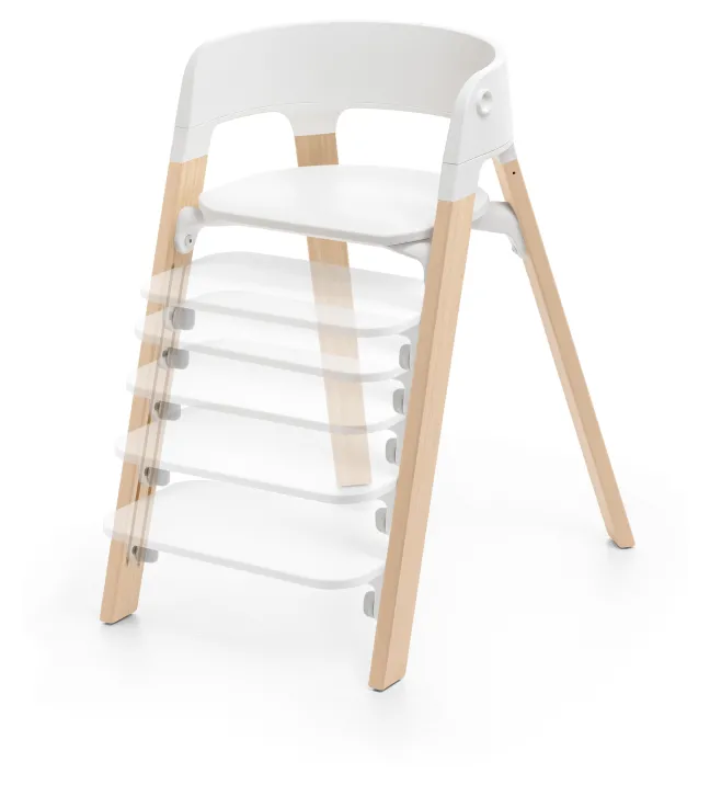STOKKE® Steps™ Hochstuhl Set weiß/natur