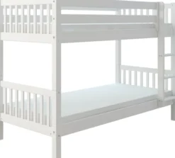 THUKA Nordic Etagenbett Crossbar mit gerader Leiter weiß