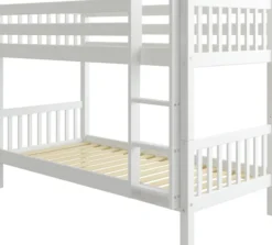 THUKA Nordic Etagenbett Crossbar mit gerader Leiter weiß