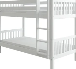 THUKA Nordic Etagenbett Crossbar mit gerader Leiter weiß