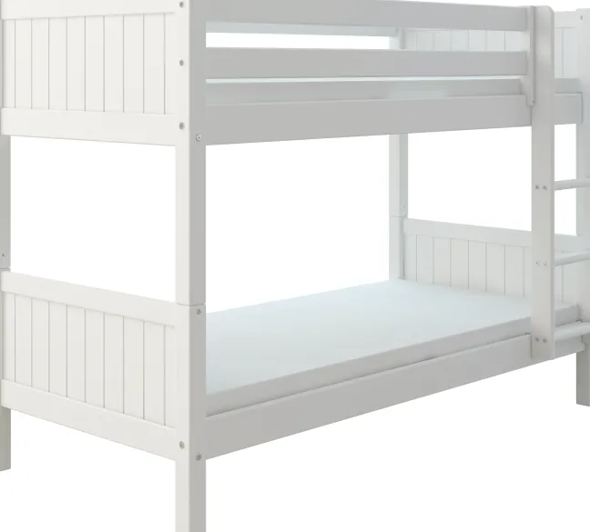 THUKA Nordic Etagenbett Romantic mit gerader Leiter weiß