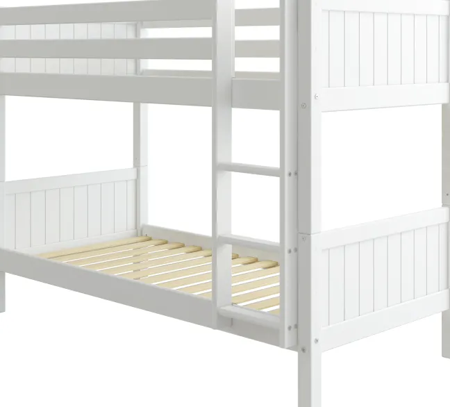 THUKA Nordic Etagenbett Romantic mit gerader Leiter weiß