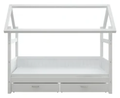 THUKA Nordic Hausbett Romantic mit 2 Schubladen weiß