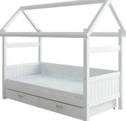 THUKA Nordic Hausbett Romantic mit 2 Schubladen weiß