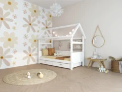 THUKA Nordic Hausbett Romantic mit 2 Schubladen weiß
