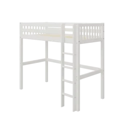 THUKA Nordic Hochbett Crossbar mit gerader Leiter weiß