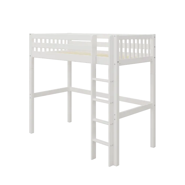 THUKA Nordic Hochbett Crossbar mit gerader Leiter weiß