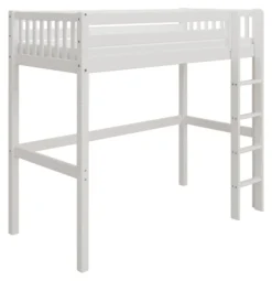 THUKA Nordic Hochbett Crossbar mit gerader Leiter weiß