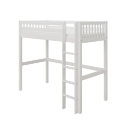 THUKA Nordic Hochbett Crossbar mit gerader Leiter weiß