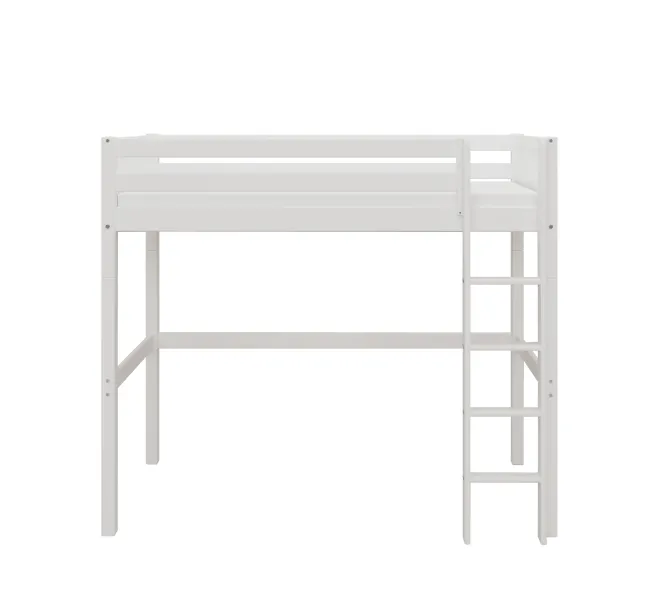 THUKA Nordic Hochbett Romantic mit gerader Leiter weiß