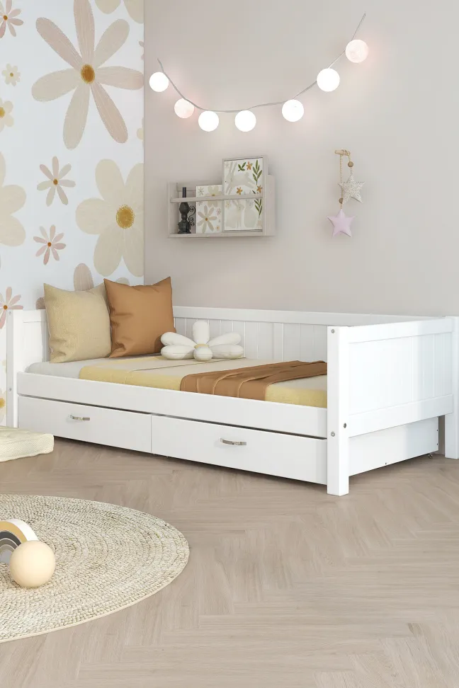 THUKA Nordic Tagesbett Romantic mit 2 Schubladen weiß