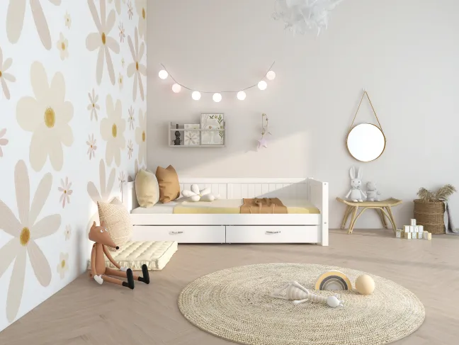 THUKA Nordic Tagesbett Romantic mit 2 Schubladen weiß