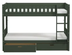 THUKA Viggo Etagenbett 90x200cm mit Bettkästen grün