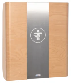 Timkid KAWAmaxi Wickeltisch modern design Edelstahl/Eiche Dekor/anthrazit