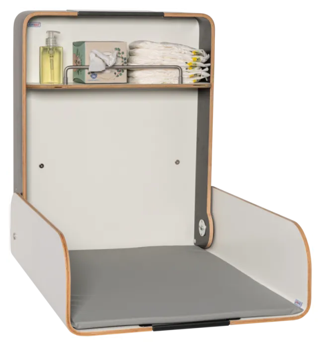 Timkid KAWAmidi Wickeltisch modern and slim weiß/anthrazit