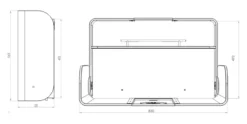 Timkid KAWAQ Wickeltisch horizontal design anthrazit/Eiche Dekor/anthrazit