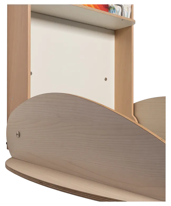 Timkid OWO2.0 Wickeltisch organic design birke/rot