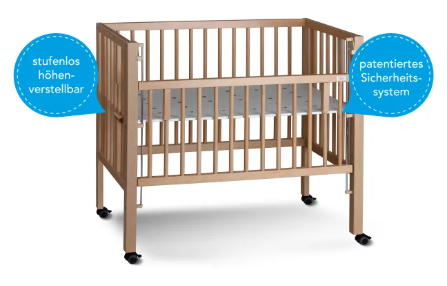 tiSsi® Beistellbett MAXI Boxspring Natur 100334