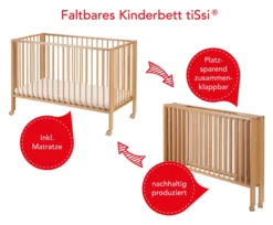 tiSsi® Kinderbett JORI faltbar Natur 100012