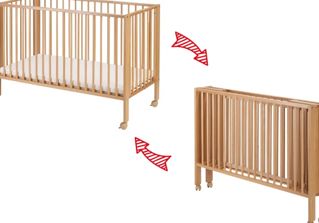 tiSsi® Kinderbett JORI faltbar Natur 100012