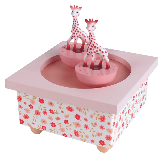Trousselier Spieluhr mit magnetisch tanzenden Giraffen und Blumen 6282436