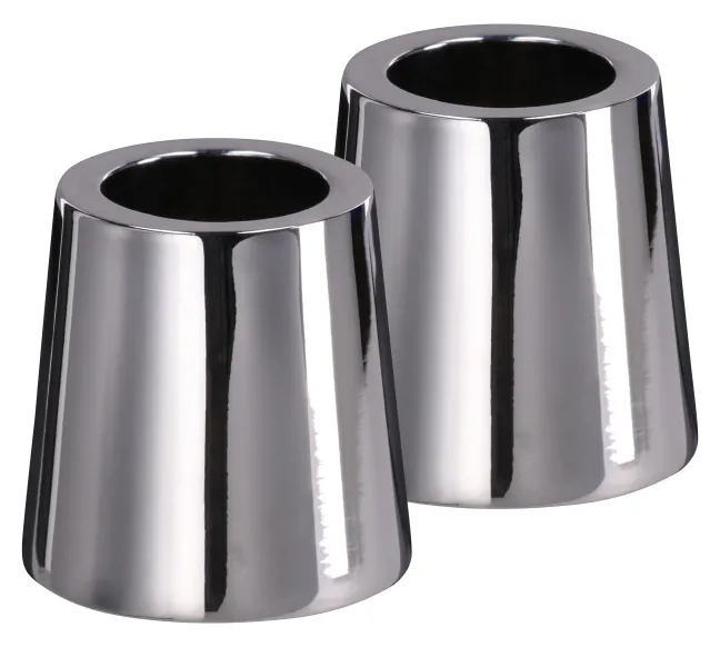 UYUNI Kerzenhalter für Mini Stabkerzen 2er pack 2,3x2,3 cm chrome