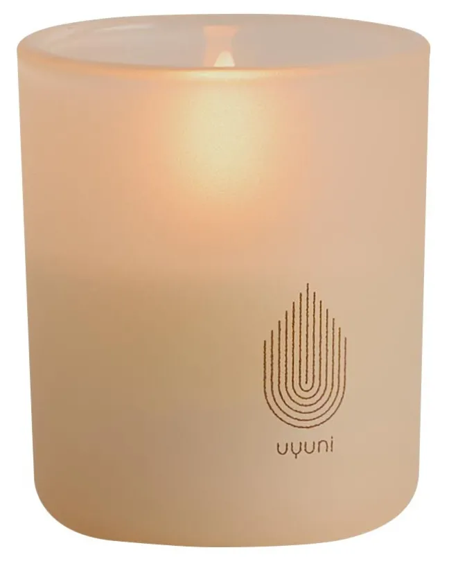 UYUNI LED Kerze im Glas 6x7 cm (2 Stück) beige