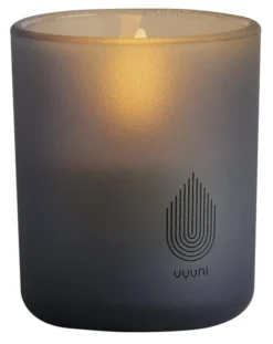 UYUNI LED Kerze im Glas 6x7 cm (2 Stück) grey