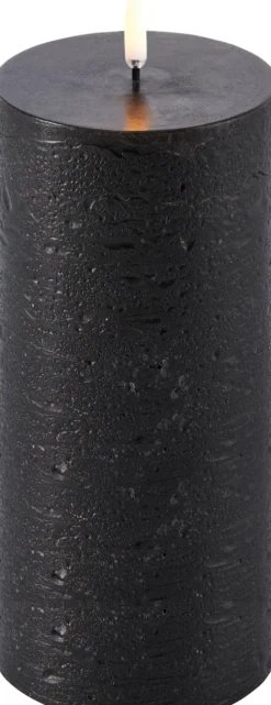 UYUNI LED Kerze Rustic 7,8x15 cm Forest Black