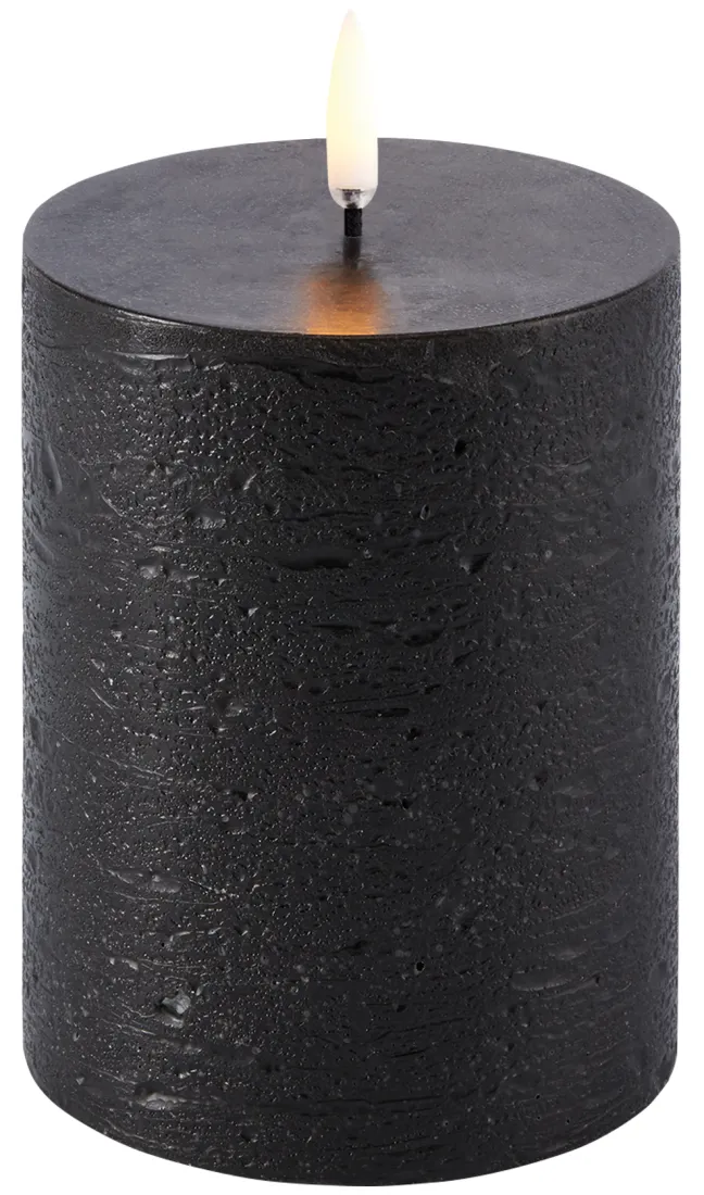 UYUNI LED Kerze Rustic 7,8x10 cm Forest Black