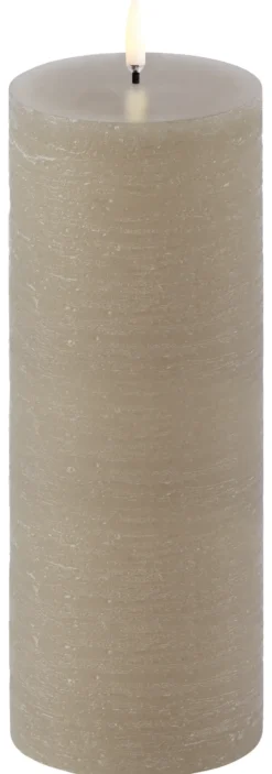 UYUNI LED Kerze Rustic 7,8x20 cm Sandstone