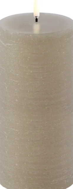 UYUNI LED Kerze Rustic 7,8x15 cm Sandstone