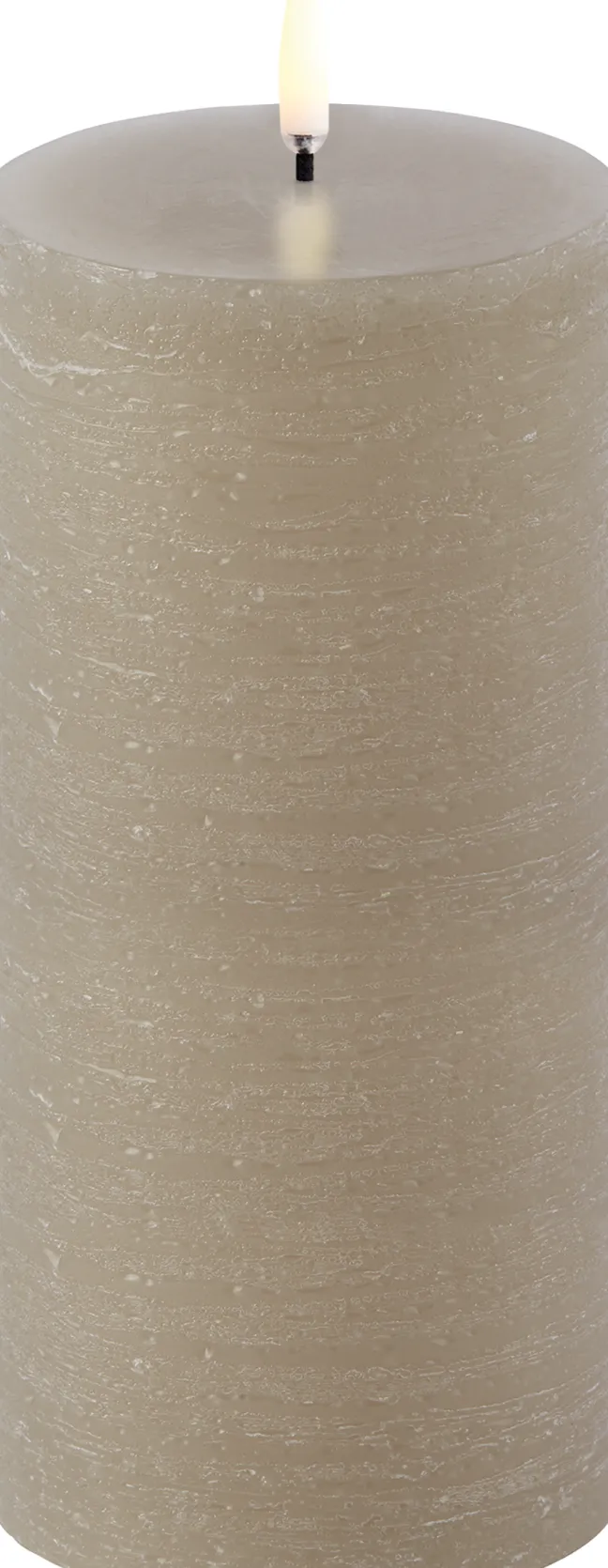 UYUNI LED Kerze Rustic 7,8x15 cm Sandstone