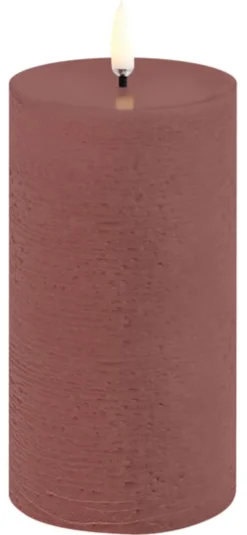 UYUNI LED Kerze Rustic 7,8x15 cm Terracotta